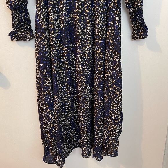 Nanette Lepore Smocked Waist Hi-Lo Midi Dress in Size 12 - Picture 7 of 11